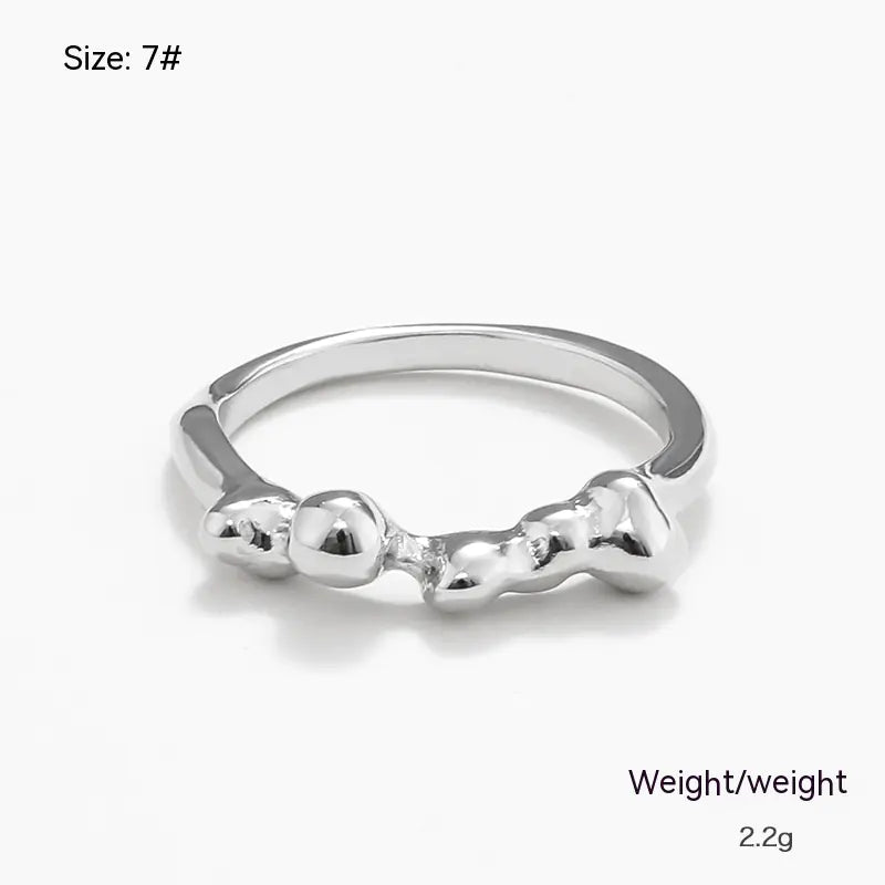 Irregular Metal Ring for Women - Unique Design